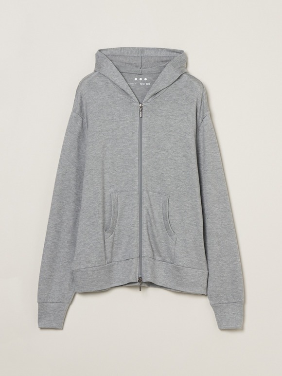 Brushed sweater zip up hoody