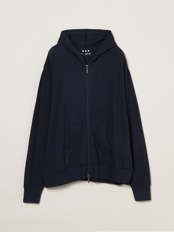 Brushed sweater zip up hoody