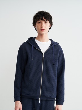 Men's quilt jersery zip up hoodie 詳細画像