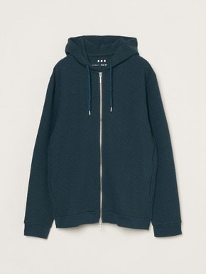 Men's quilt jersery zip up hoodie 詳細画像