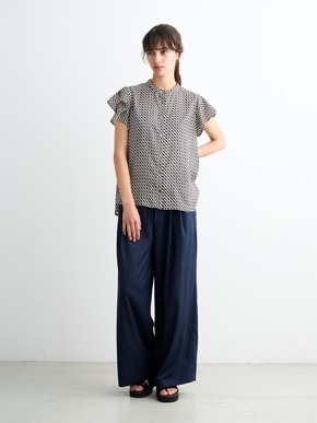 Silky twill semi wide pants 詳細画像