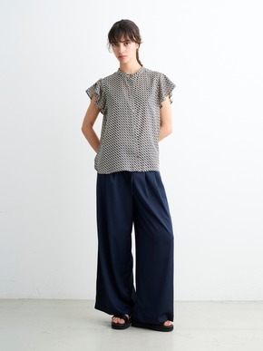 Silky twill semi wide pants 詳細画像