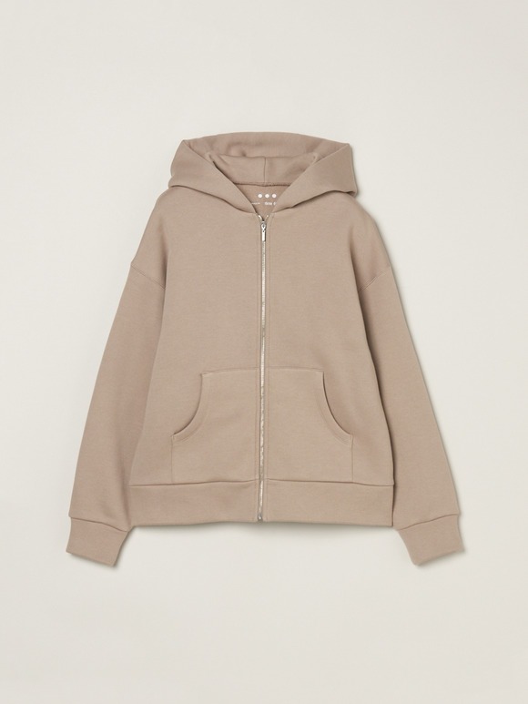 Sleek terry zipup hoody