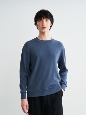 Men's souffle cotton crew neck 詳細画像