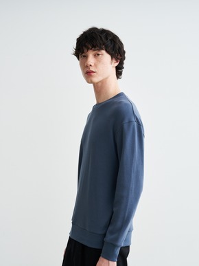 Men's souffle cotton crew neck 詳細画像