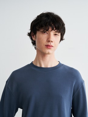 Men's souffle cotton crew neck 詳細画像