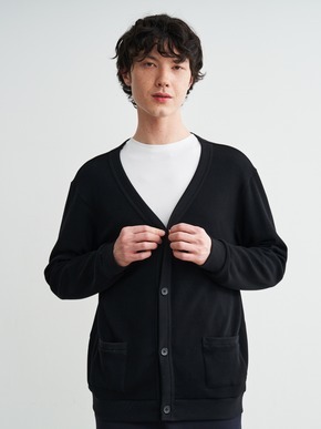 Men's souffle cotton cardigan 詳細画像