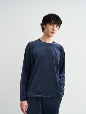 Men's cotton velour l/s t-shirt 詳細画像