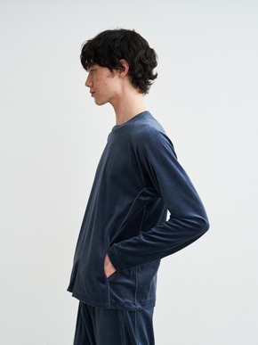 Men's cotton velour l/s t-shirt 詳細画像