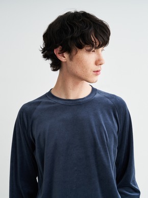 Men's cotton velour l/s t-shirt 詳細画像