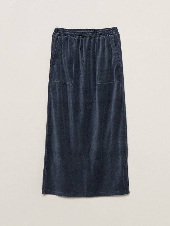 Cotton velour pencil skirt