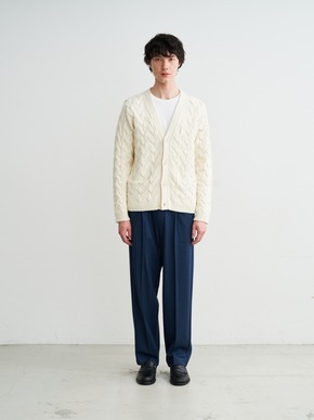 Men's tasmania cable cardigan 詳細画像