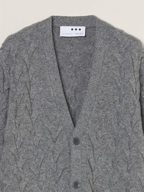 Men's tasmania cable cardigan 詳細画像