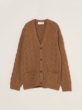 Men's tasmania cable cardigan 詳細画像