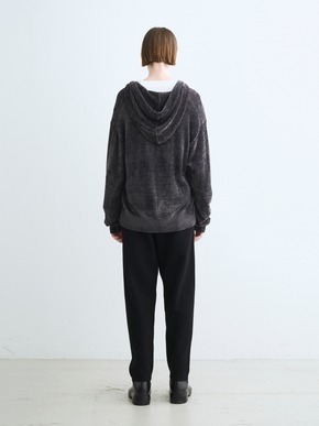 Velour sweater zip up hoody 詳細画像