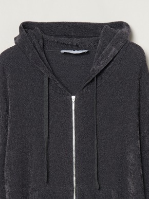 Velour sweater zip up hoody 詳細画像