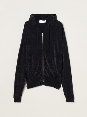 Velour sweater zip up hoody 詳細画像