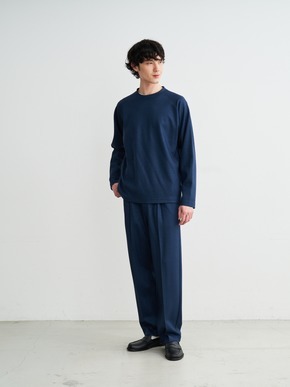 Men's wool pique jersey l/s T-shirt 詳細画像