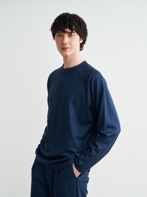 Men's wool pique jersey l/s T-shirt 詳細画像