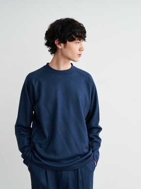 Men's wool pique jersey l/s T-shirt 詳細画像