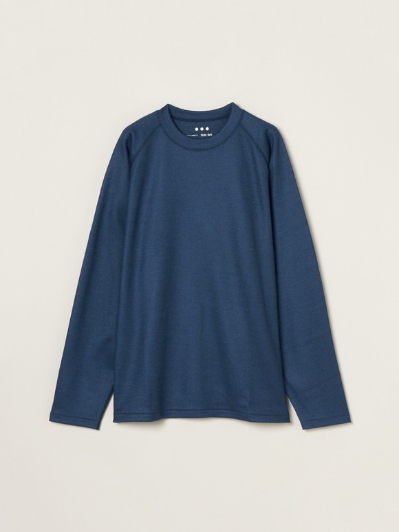 Men's wool pique jersey l/s T-shirt