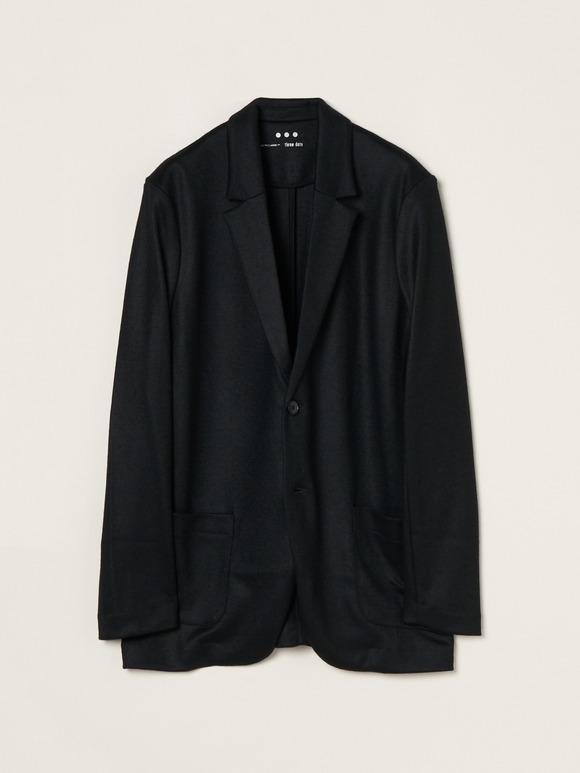 Men's wool pique jersey jacket