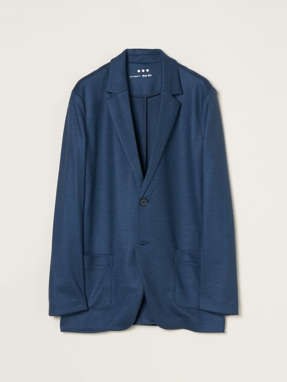 Men's wool pique jersey jacket