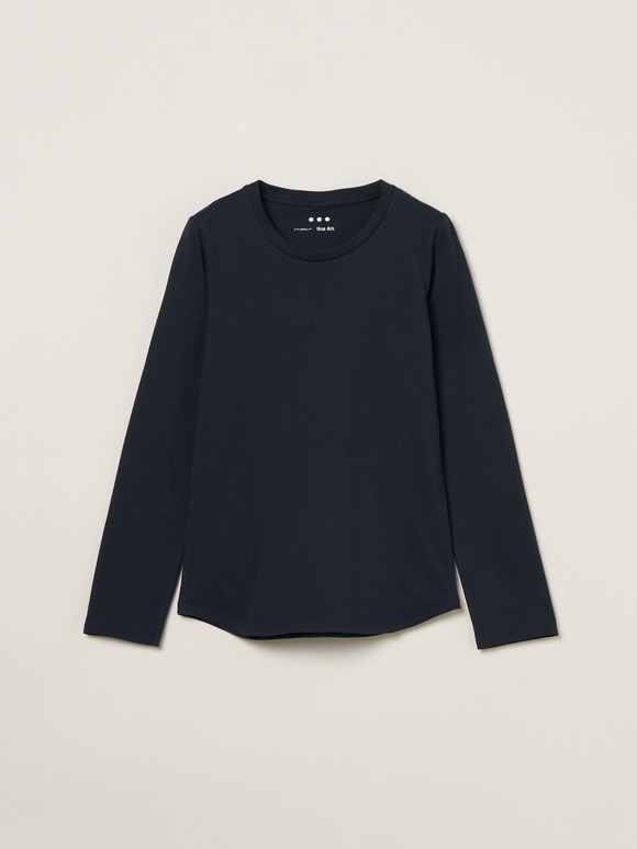 Powdery cotton l/s crew neck