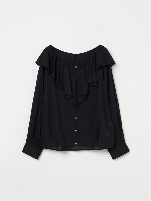 Cotton loan flair collar shirt