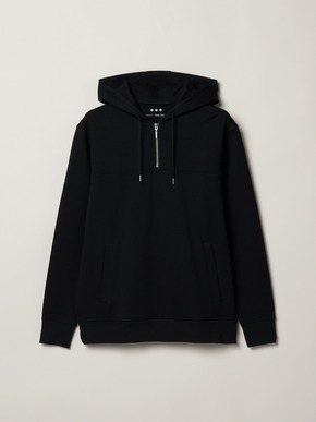 Men's high gauge cardboard halfzip hoody 詳細画像