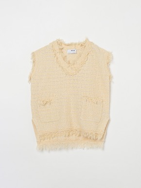 Tweedy stitch vest 詳細画像