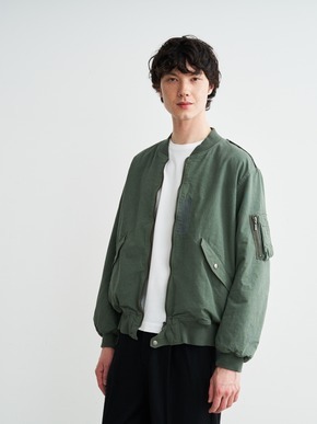 Men's cotton silk flight jacket 詳細画像