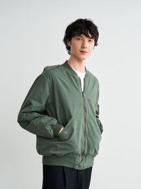 Men's cotton silk flight jacket 詳細画像