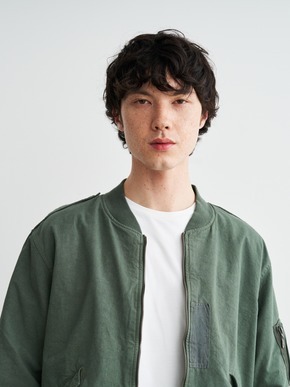 Men's cotton silk flight jacket 詳細画像