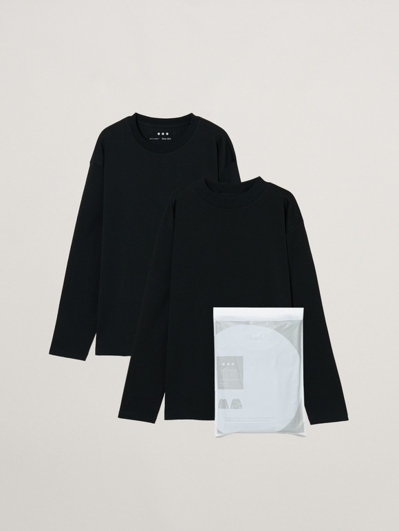 2pack tee crew tee/mock neck tee