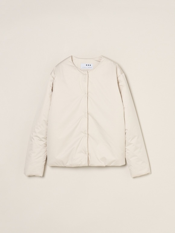 Puffer collarless jacket
