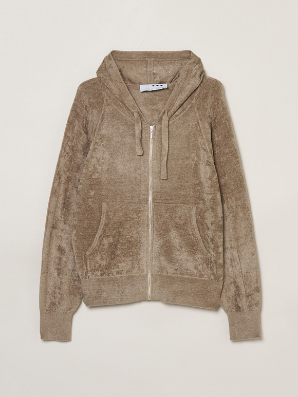 Velour sweater zip up hoody