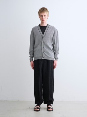 Men's organic cotton waffle cardigan 詳細画像