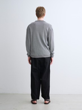 Men's organic cotton waffle cardigan 詳細画像