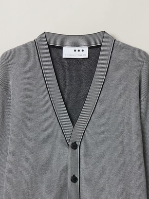 Men's organic cotton waffle cardigan 詳細画像