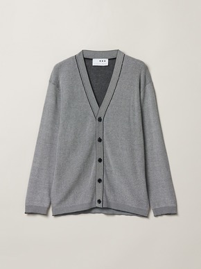 Men's organic cotton waffle cardigan 詳細画像