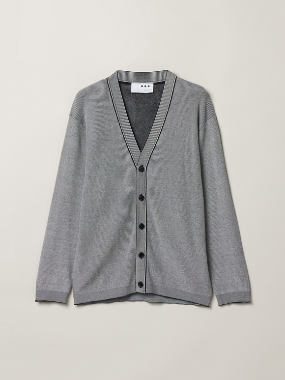 Men's organic cotton waffle cardigan