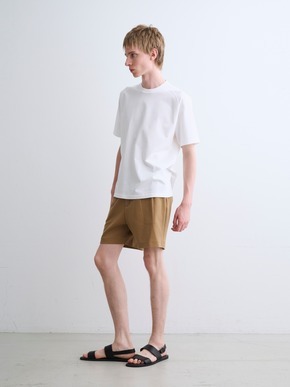 Men's creamy double knit shorts 詳細画像