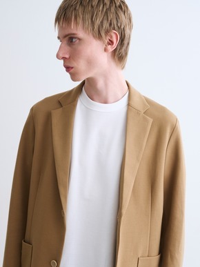 Men's creamy double knit jacket 詳細画像