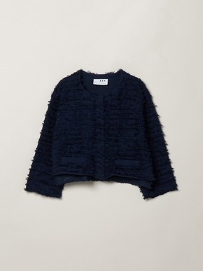 Fringe sweater jacket 詳細画像