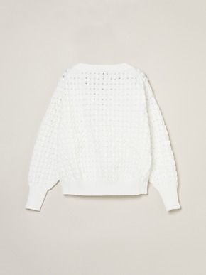 Spongy smooth mesh cardigan 詳細画像