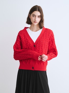 Spongy smooth mesh cardigan 詳細画像