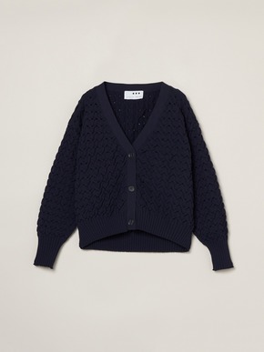 Spongy smooth mesh cardigan 詳細画像