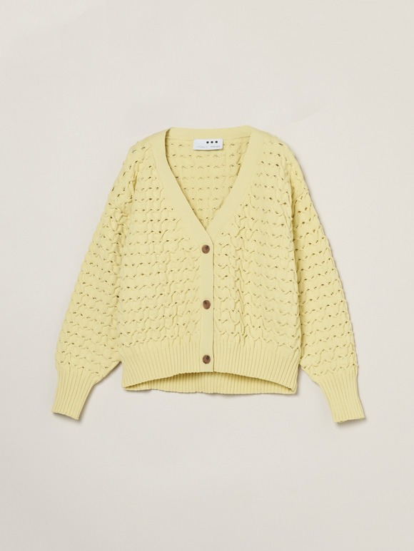 Spongy smooth mesh cardigan