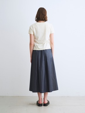 Glossy twill skirt 詳細画像